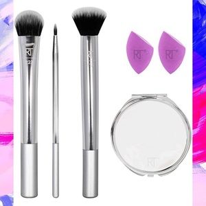 Real Techniques Poppin' Perfection Makeup Brush Set with Makeup Blender Beauty S